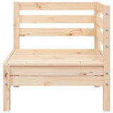Garden Sofa Natural Wood Solid Pine Wood 3-seater Modular 838026
