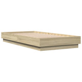 Bed Frame without Mattress Sonoma Oak 75x190 cm Small Single Engineered Wood 839639