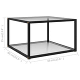 Coffee Table Transparent 60x60x35 cm Tempered Glass 322887
