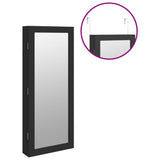 Mirror Jewellery Cabinet with LED Lights Wall Mounted Black 353233