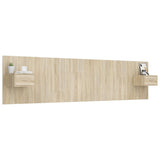 Bed Headboard with Cabinets Sonoma Oak Engineered Wood 3115750
