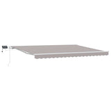 Retractable Awning Light Grey 450 x 350 cm Fabric and Aluminium 3331146