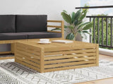 Outdoor Table Solid Acacia Wood White 79 x 79 x 37 cm 901560