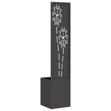 Garden Privacy Screen Black 32 x 150 cm Cold-rolled steel 876364