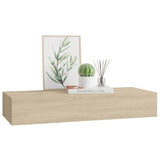 Wall-mounted Drawer Shelf Oak 60x23.5x10cm MDF 330261