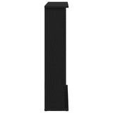 Fireplace Surround Black Oak 75x20x87.5 cm Engineered Wood 865983