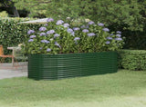Garden Raised Bed Galvanised Steel 224x80x68 cm Green 318953