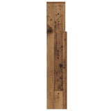 Headboard Cabinet Old Wood 220 x 19 x 101.5 cm Engineered Wood 879447