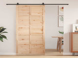 Barn Door Natural 80 x 2.5 x 208 cm Solid Pine Wood 42047149