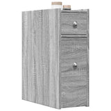 Narrow Bathroom Cupboard with Wheels Grey Sonoma Engineered Wood 855291