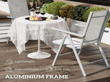 Set of Two Aluminium Folding Chairs - Light Grey T3398P327945