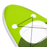 Inflatable Stand Up Paddle Board Set Green 330x76x10 cm 93387