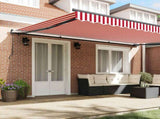 Retractable Awning Red and White 500 x 350 cm 3331497