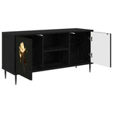 TV Cabinet BREMEN 102 x 33 x 51 cm Black Oak Engineered Wood 8007067