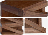 Wine Rack Natural 24 x 14 x 80 cm Solid Mahogany Wood 42012358