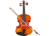 GV100 4/4 Acoustic Violin Case Bow Rosin Strings Tuner Shoulder Rest Natural 11662510