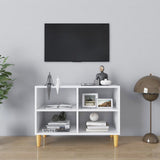 TV Cabinet with Solid Wood Legs White 69.5x30x50 cm 805923