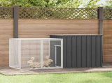 Rabbit Cage Anthracite 200x91x100 cm Galvanised Steel 3155527