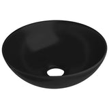 146986 Bathroom Sink Ceramic Matt Black Round