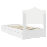 Storage Bed with Headboard White 100 x 200 cm Engineered Wood 3413534
