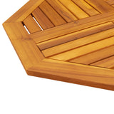 Table Top 70x70x2 cm Octagonal Solid Wood Acacia 4004261