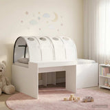 Bed with Tunnel 3 pcs Artisian Oak and White Engineered Wood 3423695