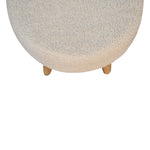 Cream Boucle Petite Footstool IN3434