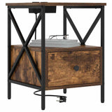 Bedside Cabinet 2 pcs Smoked Oak 41.5 x 40.5 x 55 cm 859555