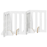 Folding Pet Fence 4 pcs Concrete Grey 201 x 38 x 70 cm 8005960