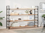 Floating Shelves 4 pcs 120x30x2 cm Oil Finished Solid Wood Acacia 3279542