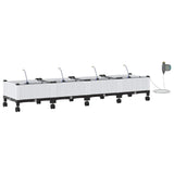 Garden Planter with Irrigation&Wheels 4 pcs White PP 3423147
