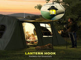4 Man Tunnel Tent, Family Camping Tent with Porch, Bedroom and Living Area, Sewn in Groundsheet, T3398P349072