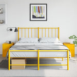 ZNTS Bedside Cabinets 2 pcs Mustard Yellow 34.5x39x44 cm Steel 841614