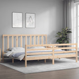 Bed Frame without Mattress 200x200 cm Solid Wood Pine 3193811