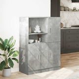 2 Piece Kitchen Cabinet Set Concrete Grey Engineered Wood 3324145