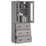 Highboard Grey Sonoma 69.5x34x180 cm Engineered Wood 3198383