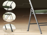 Set of Four Folding Corduroy Seat Chairs - Green T3398P377924