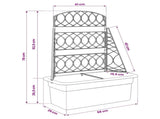 Planter Trellis Anthracite 58 x 29 x 78 cm PP 42033398