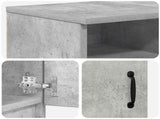 Electric Fireplace Concrete 98 x 28.5 x 40.5 cm Engineered wood 8021194