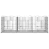 3-Panel Rabbit Cage 163x79x54 cm Galvanised Iron 171569
