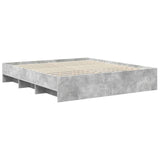 Bed Frame Concrete Grey 180 x 200 cm Engineered Wood 3408826