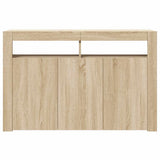 804340 Sideboard with LED Lights Sonoma Oak 115,5x30x75 cm