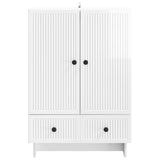 Sideboard High Gloss White 66 x 34.5 x 95 cm Engineered Wood 893979