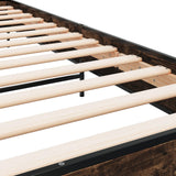 Bed Frame without Mattress Smoked Oak 90x200 cm 845584