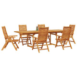 Garden Dining Set Folding 7 pcs Brown Solid Acacia Wood 3375724