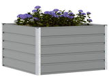 Planter Light Grey 100 x 100 x 75 cm Steel 42018131