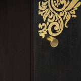 Highboard with Shelf Black 40 x 33 x 110 cm Solid Mango Wood 4018837