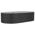 ZNTS Garden Raised Bed Powder-coated Steel 152x80x36 cm Anthracite 318916