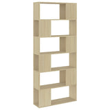 Book Cabinet Room Divider Sonoma Oak 80x24x186 cm Engineered Wood 809155