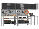Work Cabinet Set with Shelf with Storage 10 pcs Black and Grey 3321516